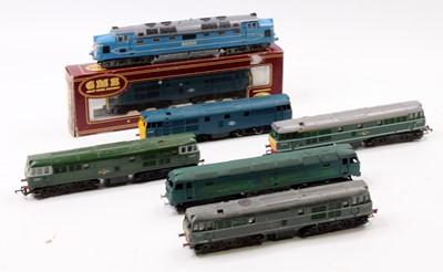 Lot 468 - Seven diesel locomotives - a boxed kit built...