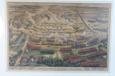 Lot 725 - Birds Eye View of the Battle of Tel-El-Kebir,...