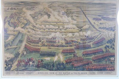 Lot 725 - Birds Eye View of the Battle of Tel-El-Kebir,...