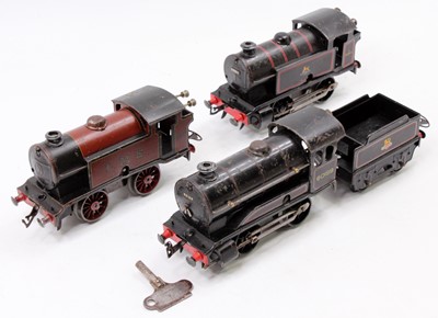 Lot 241 - Three Hornby 0 gauge 0-4-0 clockwork locos,...