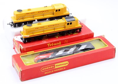 Lot 399 - Triang Transcontinental R155 diesel switchers...