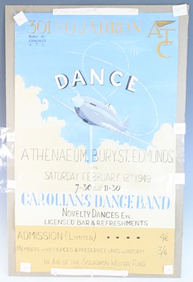 Lot 562 - A post WW II hand painted poster for the 301...