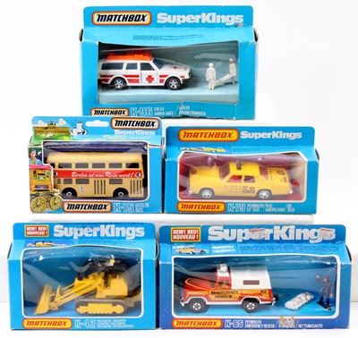 Lot 1409 - Matchbox Lesney Super Kings boxed group of 5...