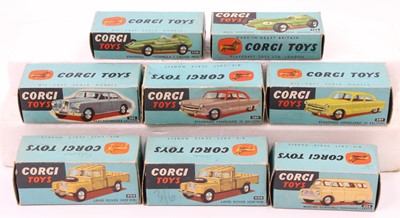 Lot 1328 - A collection of eight various empty Corgi Toys...