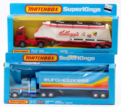 Lot 1397 - 2 Matchbox Super Kings trucks comprising K31...