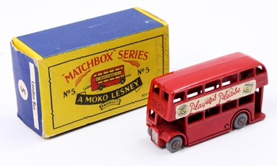 Lot 1431 - A Matchbox Lesney No. 5 Routemaster London Bus,...