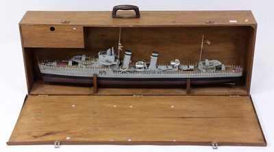 Lot 93 - A 1/96 scale kit built model of an HMS decoy...