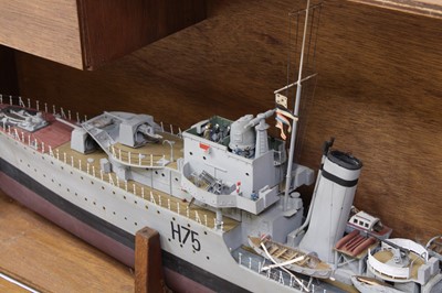 Lot 93 - A 1/96 scale kit built model of an HMS decoy...