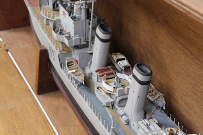 Lot 93 - A 1/96 scale kit built model of an HMS decoy...