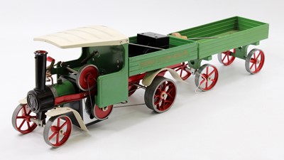 Lot 101 - A Mamod SW1 steam wagon comprising green,...