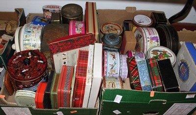 Lot 713 - Two boxes of vintage advertising tins