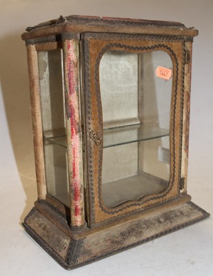 Lot 552 - A Victorian felt covered table top display...