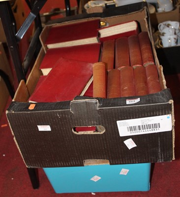 Lot 664 - Two boxes of books, to include The Works of...