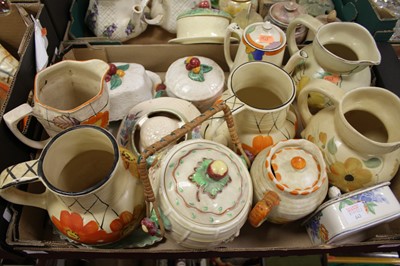 Lot 643 - Two boxes of art deco ceramics to include...