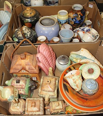 Lot 644 - Two boxes of Art Deco ceramics to include...