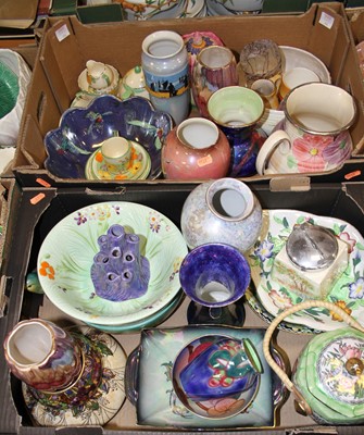 Lot 646 - Two boxes of art deco style ceramics to...