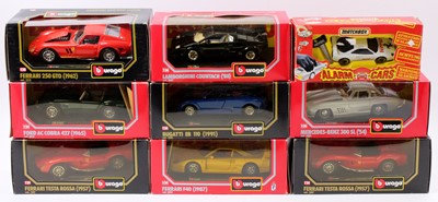 Lot 923 - Burago 1/24th scale boxed group of 8 with...