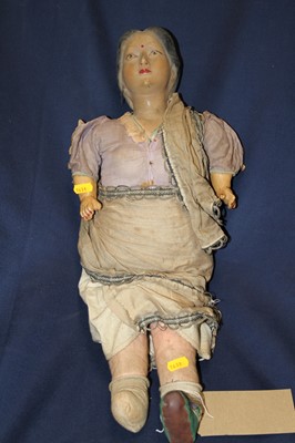Lot 608 - A vintage Indian celluloid doll, approx 57cm