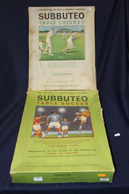 Lot 597 - A Subbuteo table soccer board game; together...