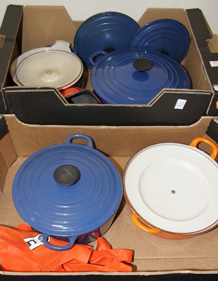Lot 583 - A collection of Le Creuset enamelled cookware