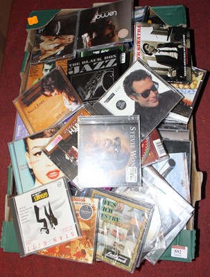 Lot 592 - A box of vintage CDs, to include Stevie Wonder...