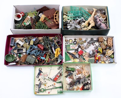 Lot 1706 - A collection of plastic and lead hollow cast...