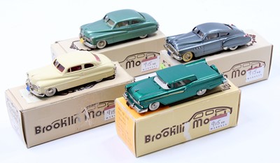 Lot 915 - A collection of four Brooklin 1/43 scale white...