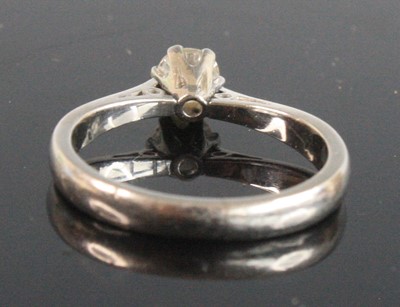 Lot 2543 - A platinum diamond solitaire ring, comprising...