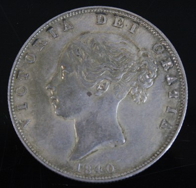 Lot 2447 - Great Britain, 1840 half crown, Victoria young...