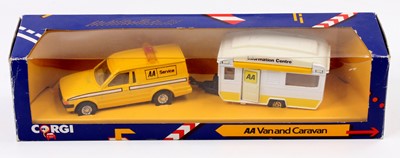 Lot 1353 - A Corgi Toys No C14 AA van and caravan gift...