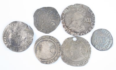 Lot 2248 - England, a collection of six hammered silver...