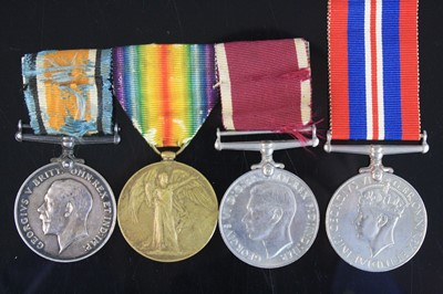 Lot 646 - A WW I British War and Victory pair, naming...