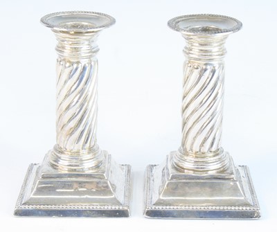 Lot 2117 - A pair of late Victorian silver squat...