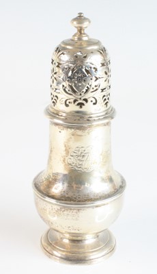 Lot 2089 - A George II silver sugar caster, of typical...