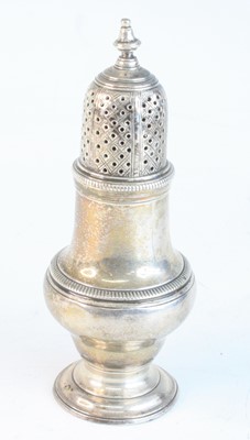 Lot 2088 - A George II silver sugar caster, of typical...