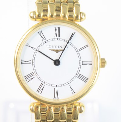 Lot 2211 - A lady’s 18ct yellow gold Longines ‘Agassiz’...