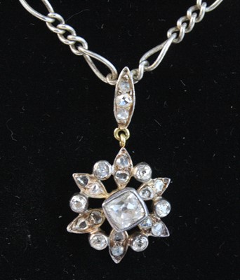Lot 2154 - A late Victorian white metal flower shaped...