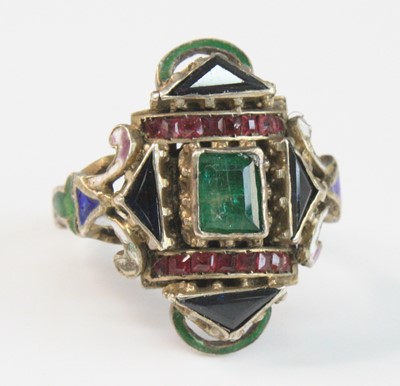 Lot 2633 - An early 19th century white metal dress ring,...