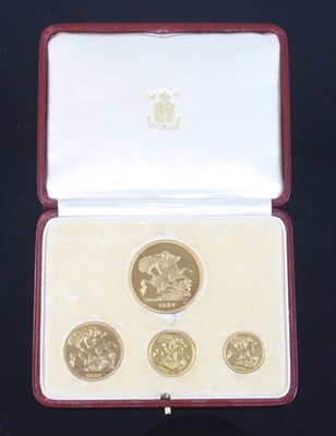 Lot 2311 - Great Britain, 1937 gold four coin specimen...