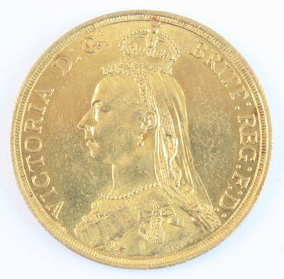 Lot 2309 - Great Britain, 1887 gold two pound coin,...