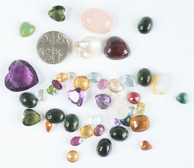 Lot 2610 - Assorted cut gemstones, to include a number of...