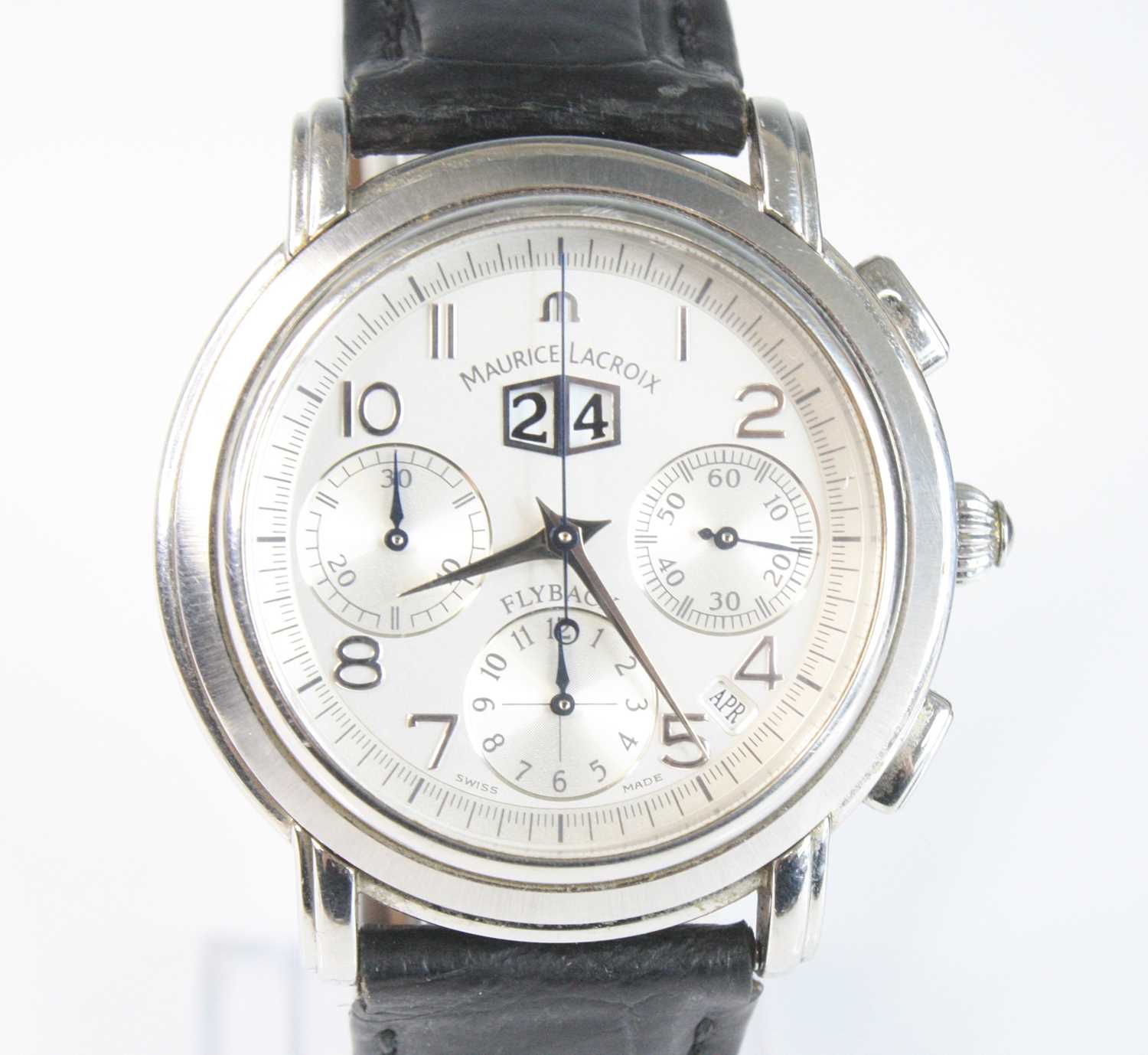 Lot 2589 - A gent's Maurice Lacroix Masterpiece Flyback...