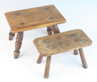 Lot 4369 - A 19th century provincial small stool / candle...