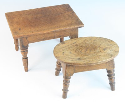 Lot 4368 - A 19th century provincial small stool / candle...