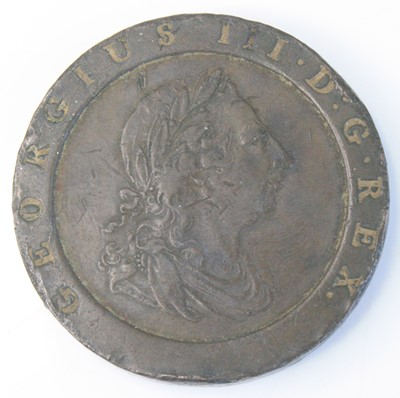 Lot 2370 - Great Britain, 1797 cartwheel penny, Soho mint,...