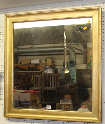 Lot 1159 - A circa 1900 plain gilt frame square wall...