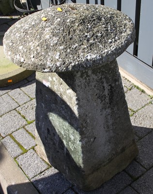 Lot 1183 - A 19th century Derbyshire staddle stone,...