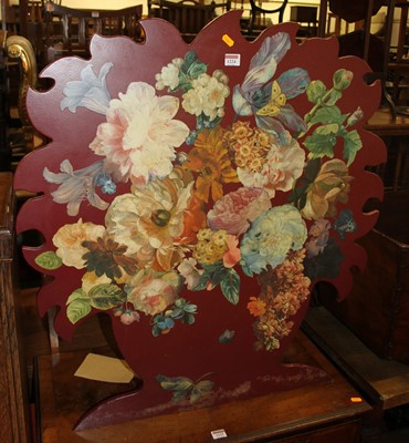 Lot 1224 - A contemporary shaped and floral painted easel...