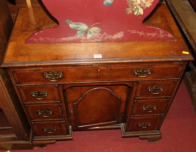 Lot 1225 - A Georgian style figured walnut and...