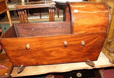 Lot 1226 - A Victorian mahogany baby's rocking crib,...